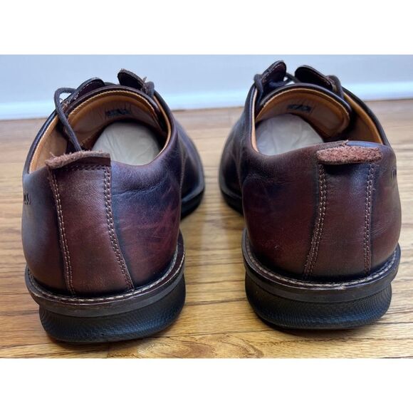 ECCO Men’s Hybrid Brown Leather Plain Toe Lace Up Oxford Shoe Sz 46/12-12.5 - Picture 3 of 9
